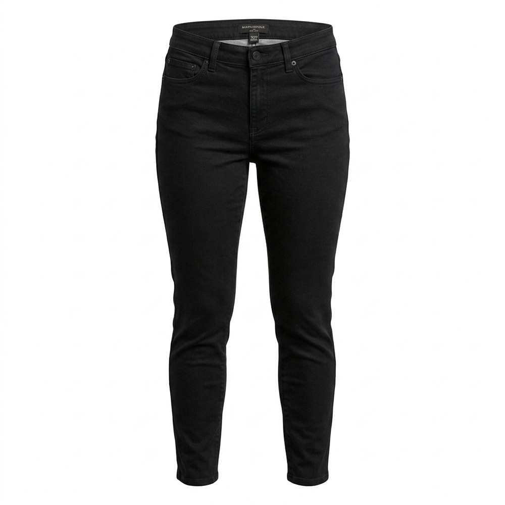 Banana Republic Skinny Fit Pants 30/10 Black Sateen Minimalist Dark Academia